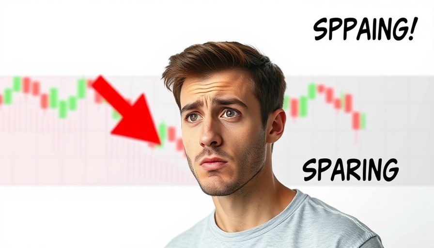 Worried man looks at declining crypto chart, 'Crypto crash insights'.