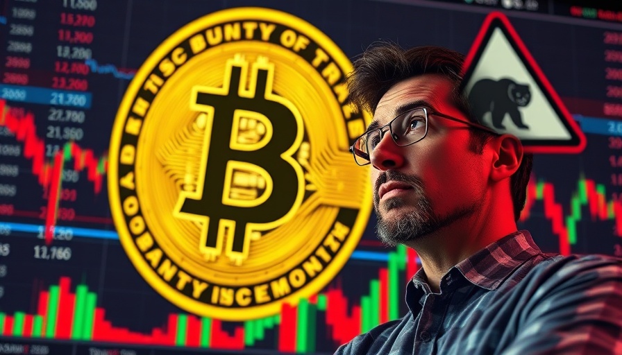 Crypto Bear Market Preparation visualization with Bitcoin and bear market symbols.