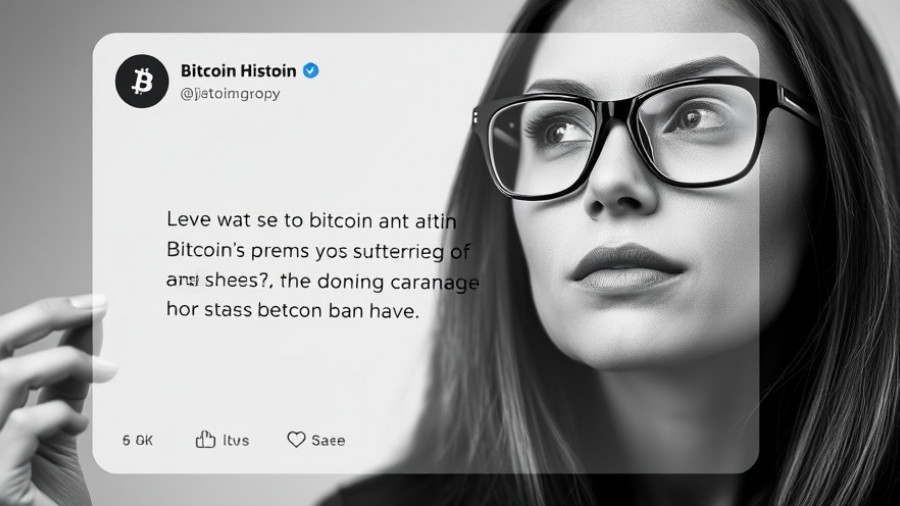 Monochrome post detailing large Bitcoin investment.