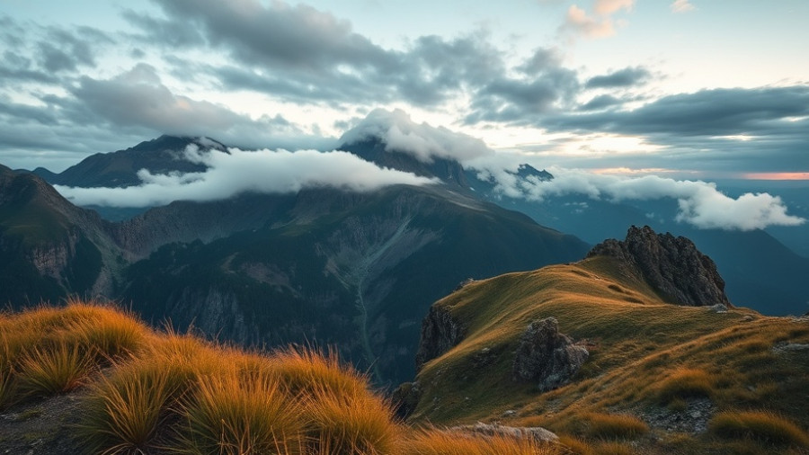 Majestic mountain landscape at dusk in South Africa.