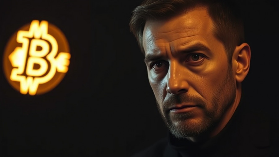 Elon Musk Bitcoin endorsement concept with glowing Bitcoin symbol.