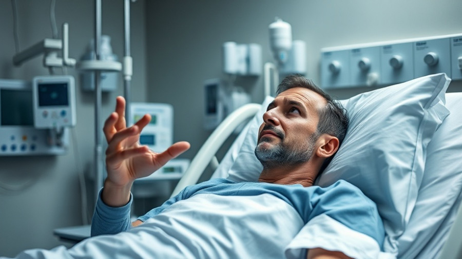 Man in hospital bed discussing Bitcoin price predictions.