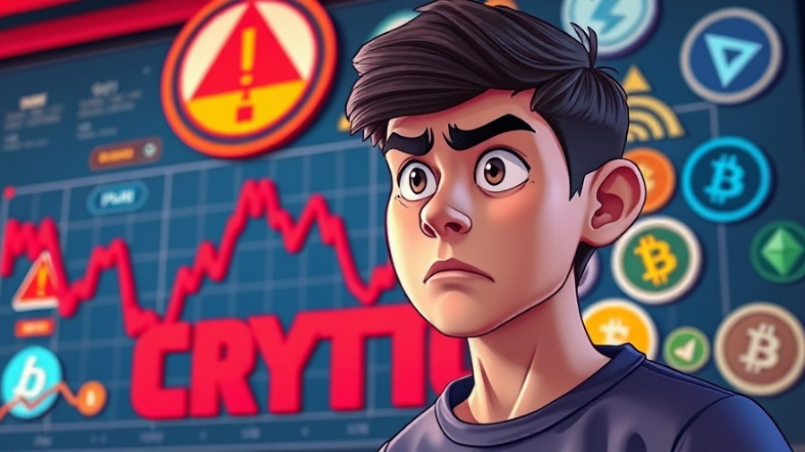 Crypto market insights and predictions: Dramatic thumbnail with concerned man and crypto decline.