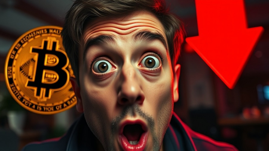 Surprised reaction to Bitcoin price fluctuations.