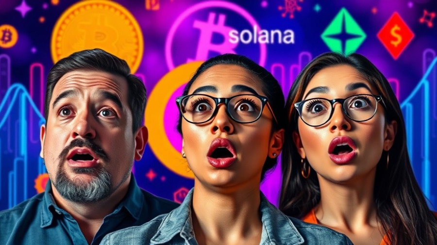 Crypto Conference update featuring surprised reactions with crypto logos.