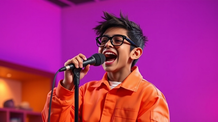 Uptober 2023: Person in orange jumpsuit speaking into a microphone.