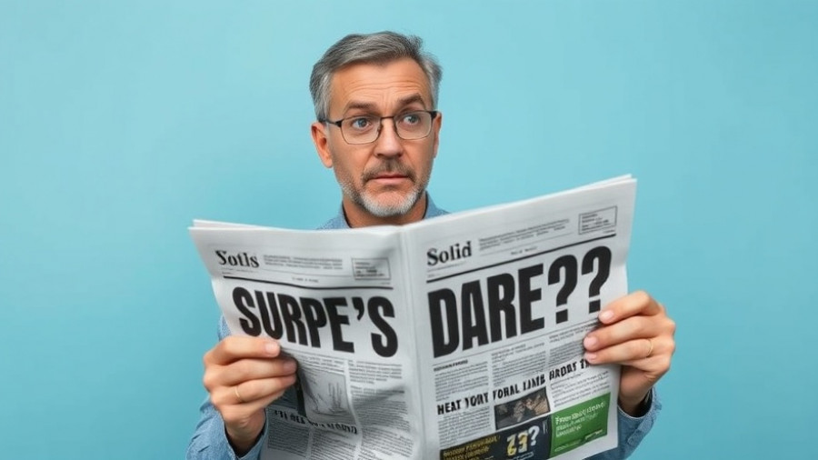 Concerned man holding newspaper about Bitcoin mining shift to AI.