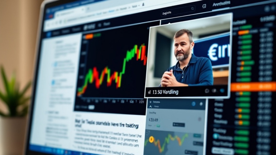 Bitcoin price prediction news article on screen with video caller.