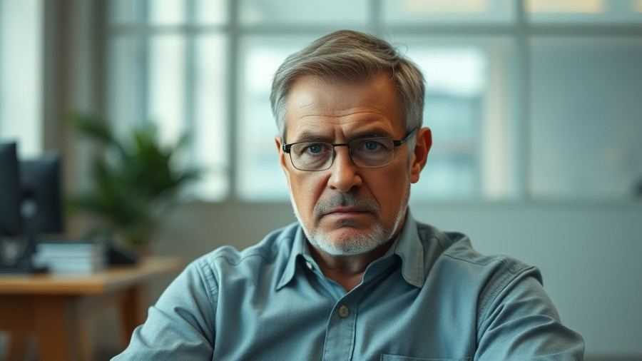 Serious man concerned about Bad Day for Bitcoin and Crypto.