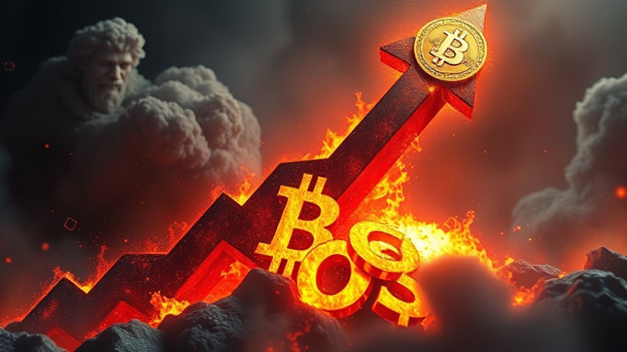 Bitcoin Investors Prepare For a Huge Reversal with bold visuals and economic symbols.