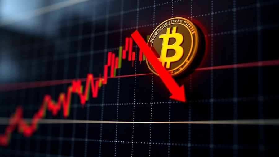 Digital chart of Bitcoin price drop with BTC and arrow, Best New Trade on BTC & ALTS