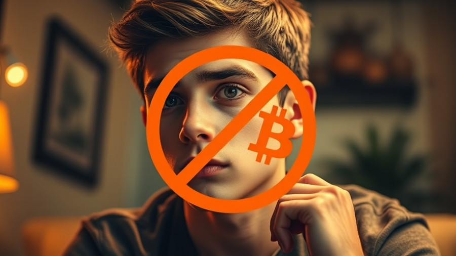 Bitcoin warning with pensive man, price analysis concept.