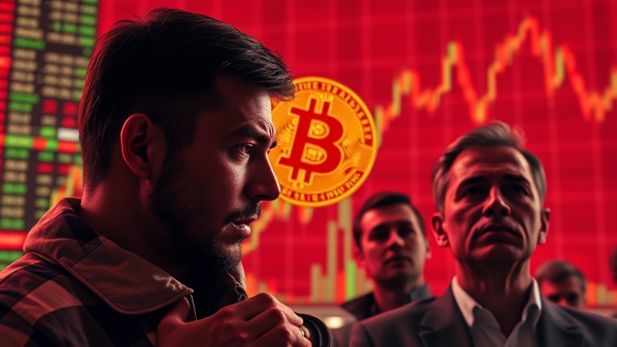Bitcoin analysis news with financial chart and concerned expressions.