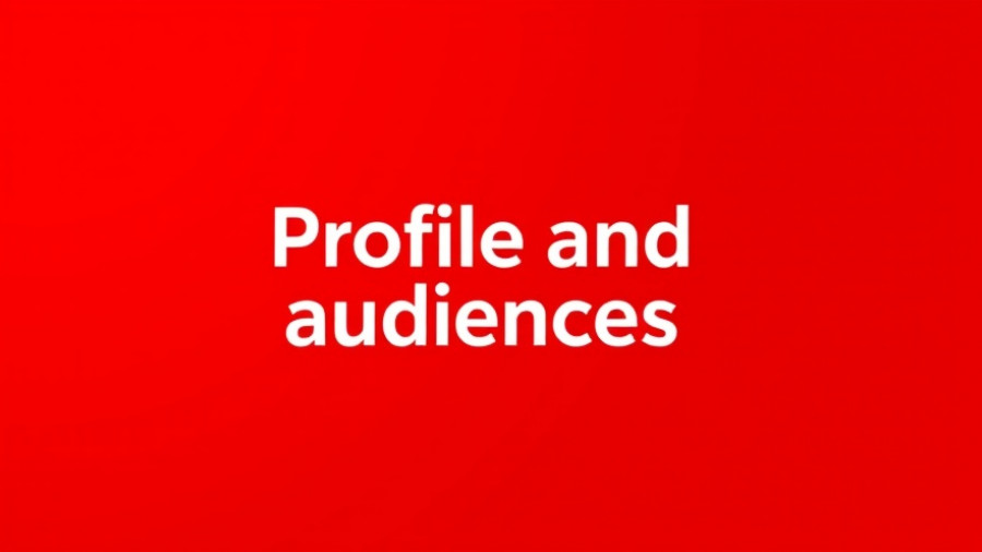 Bold Adobe branding with 'Profiles and audiences' on red background.