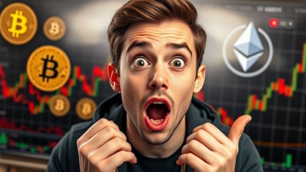 Crypto market predictions discussion with Bitcoin and Ethereum symbols.