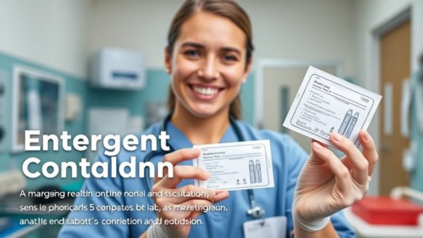 Emergency contraception guide with medical professional and pills.