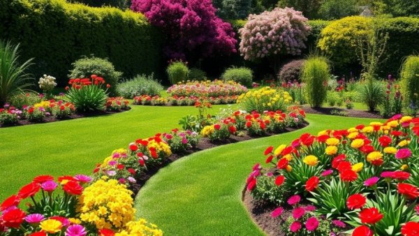 Professional garden maintenance in Pretoria with vibrant flowers and neat lawns.