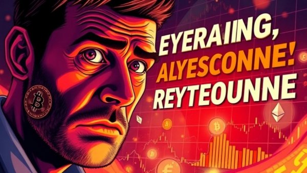 Bitcoin market analysis with dramatic crypto chart and concerned man.