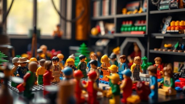 Detailed Lego display at rAge Expo 2025 showcasing creativity.