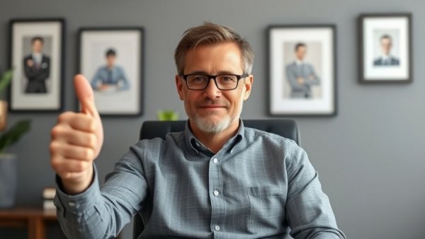 Man giving thumbs up, possible Bitcoin price prediction context.