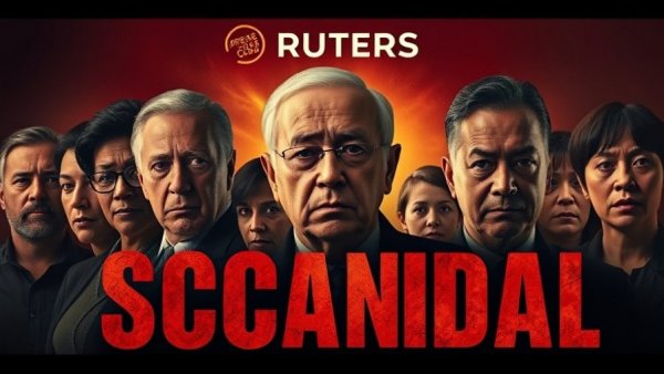 Trump crypto policies related scandal concept with dramatic collage.