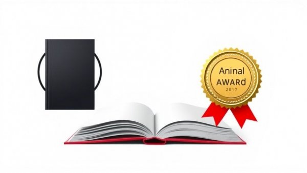 Digital banner for Best Fiction Anthology award, book cover, and medallion.