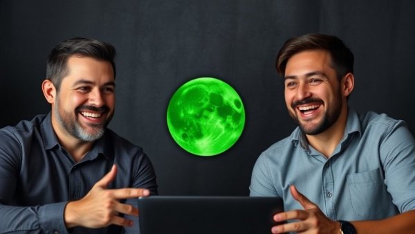 Crypto Live Streams dynamic banner with smiling hosts and moon logo.