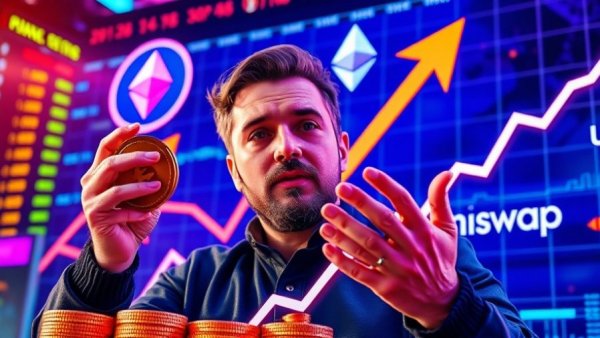 Crypto Buybacks concept with rising coin graphics and market analysis.