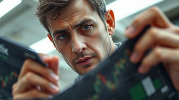 Person closely analyzing Bitcoin chart with hidden signals.