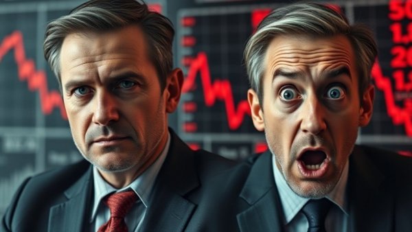 Financial alert with concerned expressions about Bitcoin and Ethereum.