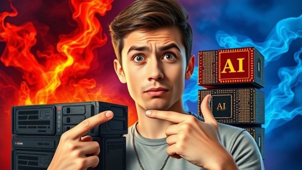 Bitcoin miners selling BTC concept with AI and ASICs, contrasting imagery.