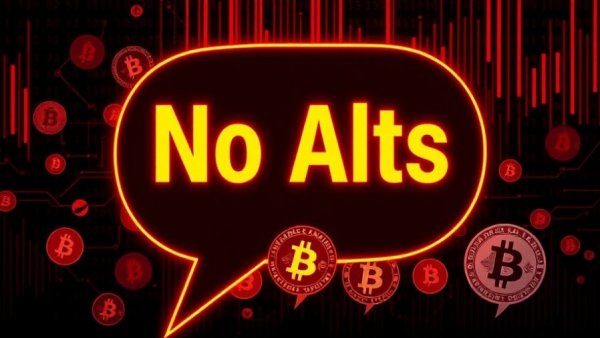 Altcoin avoidance strategy graphic with 'No Alts' message.