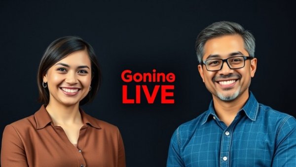 The Moon Show live announcement with smiling individuals.