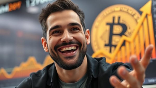 Crypto Investing Strategies advice with Bitcoin and rising graph.