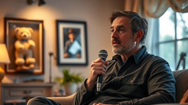 Engaged man discussing indoors; crypto market forecast insights.