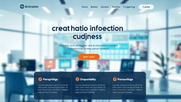 Professional 2D animation studio webpage for corporate training.