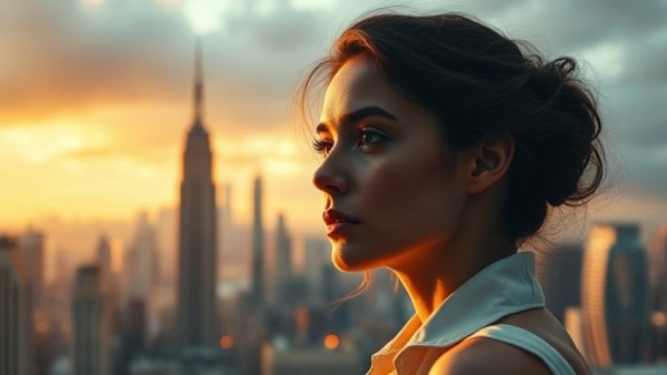 A woman contemplating a futuristic cityscape; How Metropolis Predicted Our 2026 Future.