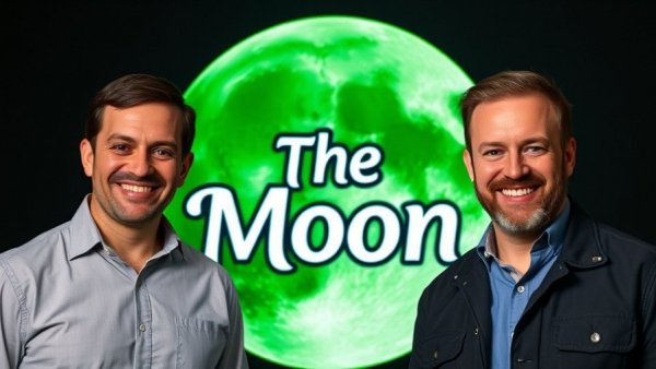 Daily Crypto Live broadcast announcement with two hosts.