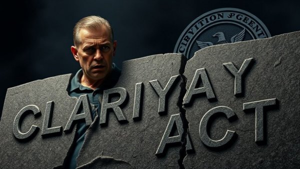Coinbase Kills The CLARITY Act: Betrayed man with Clarity Act sign.