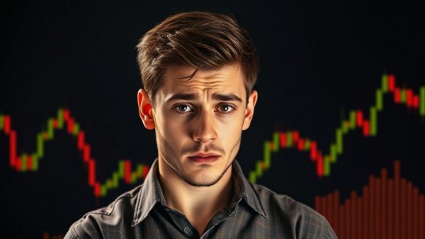 Bitcoin Major Bearish Signal shown on chart behind concerned individual.
