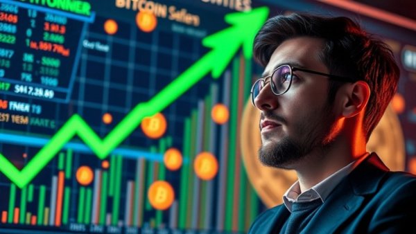 Coinbase report 2026 with Bitcoin trend graphics and finance expert.