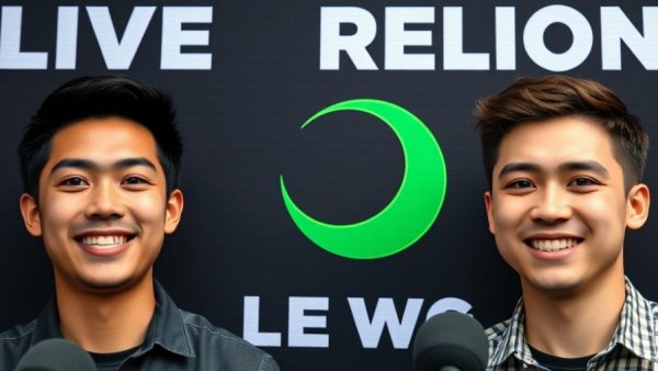 Daily Crypto Live broadcast preparation with two hosts.