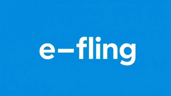 Modern e-filing logo with blue font and simple design.