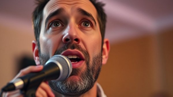 Man speaking passionately about Bitcoin manipulation impossible in a podcast.