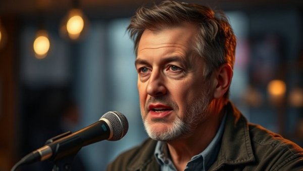 Man discussing economic impacts, focusing on Middle East conflict's effects on oil prices and crypto markets.