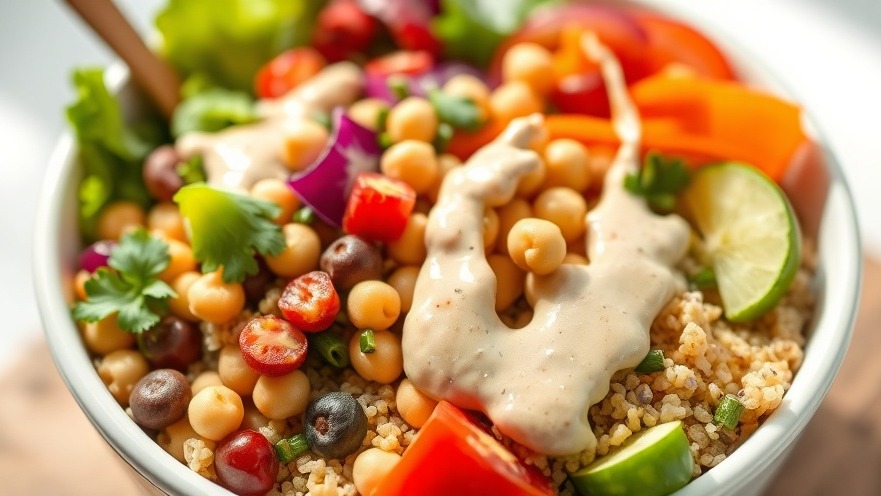 Vibrant vegan Buddha bowl with quinoa, chickpeas, and fresh veggies in Randburg.