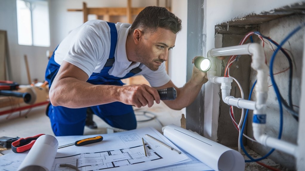 Reviewing Plumbing and Electrical Works