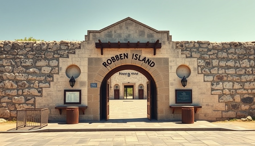 Entrance to Robben Island, iconic South Africa attraction.