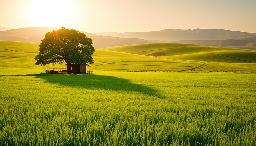 Expansive field and tree illustrating land ownership theme.