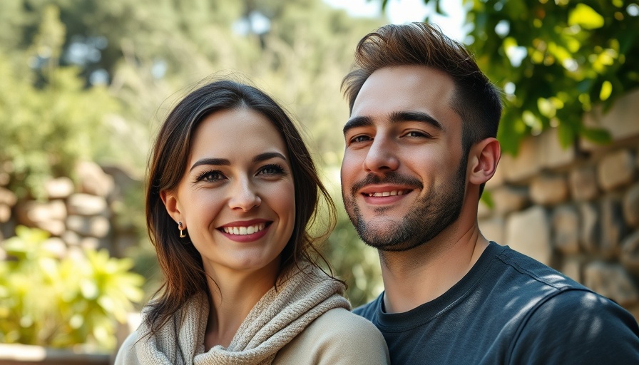 Couple posing outdoors near greenery and wall, Wentworth Hospital negligence